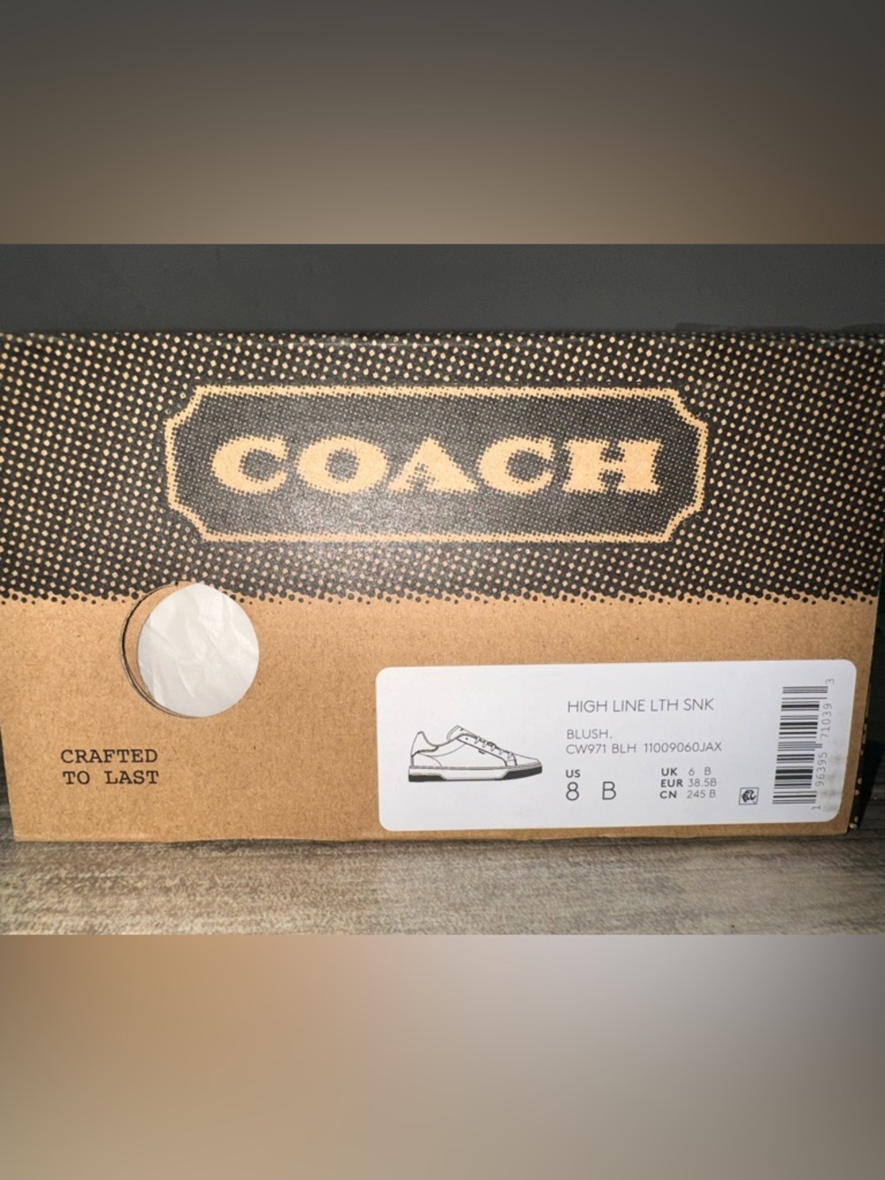 COACH Women's Blush Pink Leather Low-Top Sneakers 💗 - Picture 9 of 9